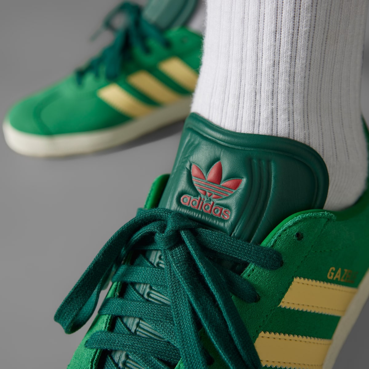 Adidas Women's Gazelle Spikeless Golf Shoes - Green / Almost Yellow / Collegiate Green - Image 9
