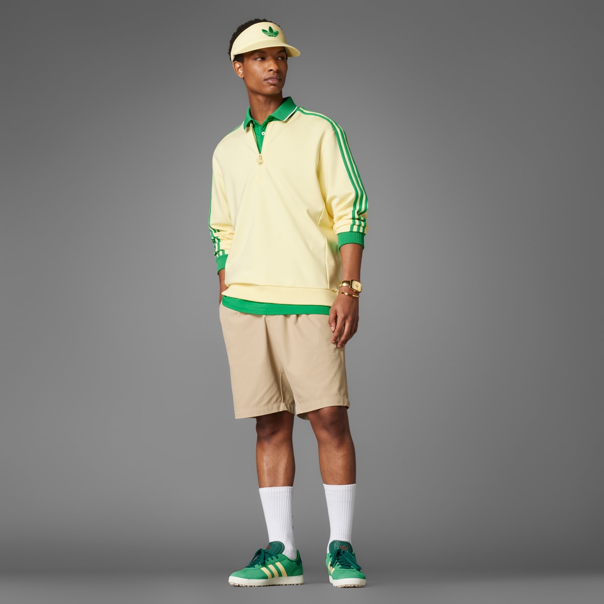Adidas Men's Gazelle Spikeless Golf Shoes - Green / Almost Yellow / Collegiate Green - Image 10