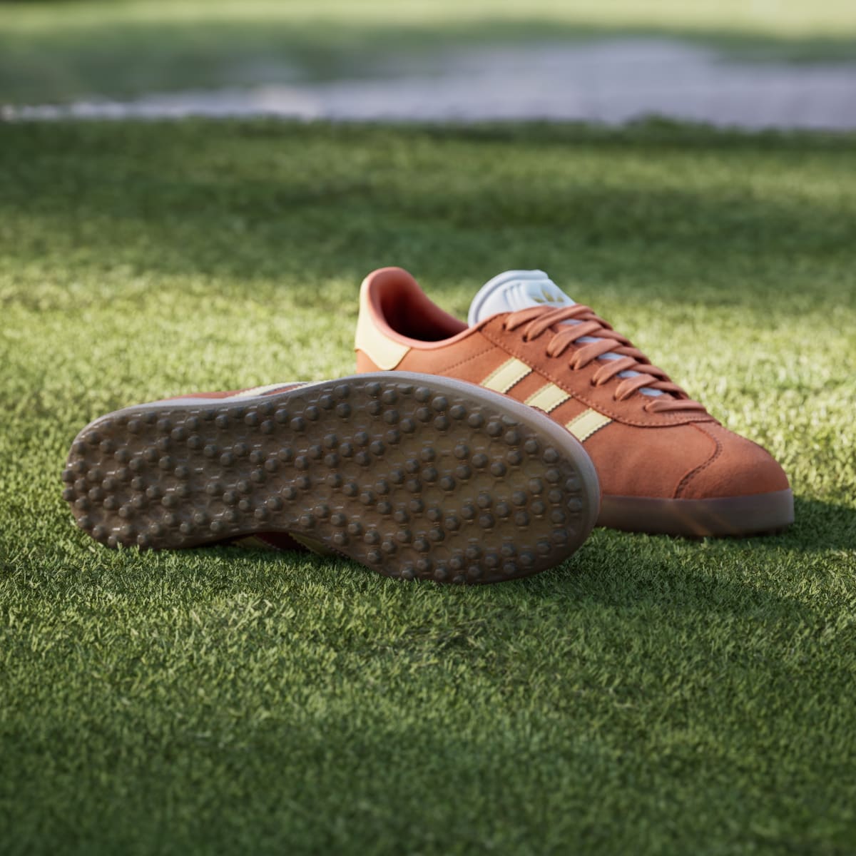 Adidas Men's Gazelle Spikeless Golf Shoes - Dusky Orange / Ice Tangerine / Cloud White - Image 4