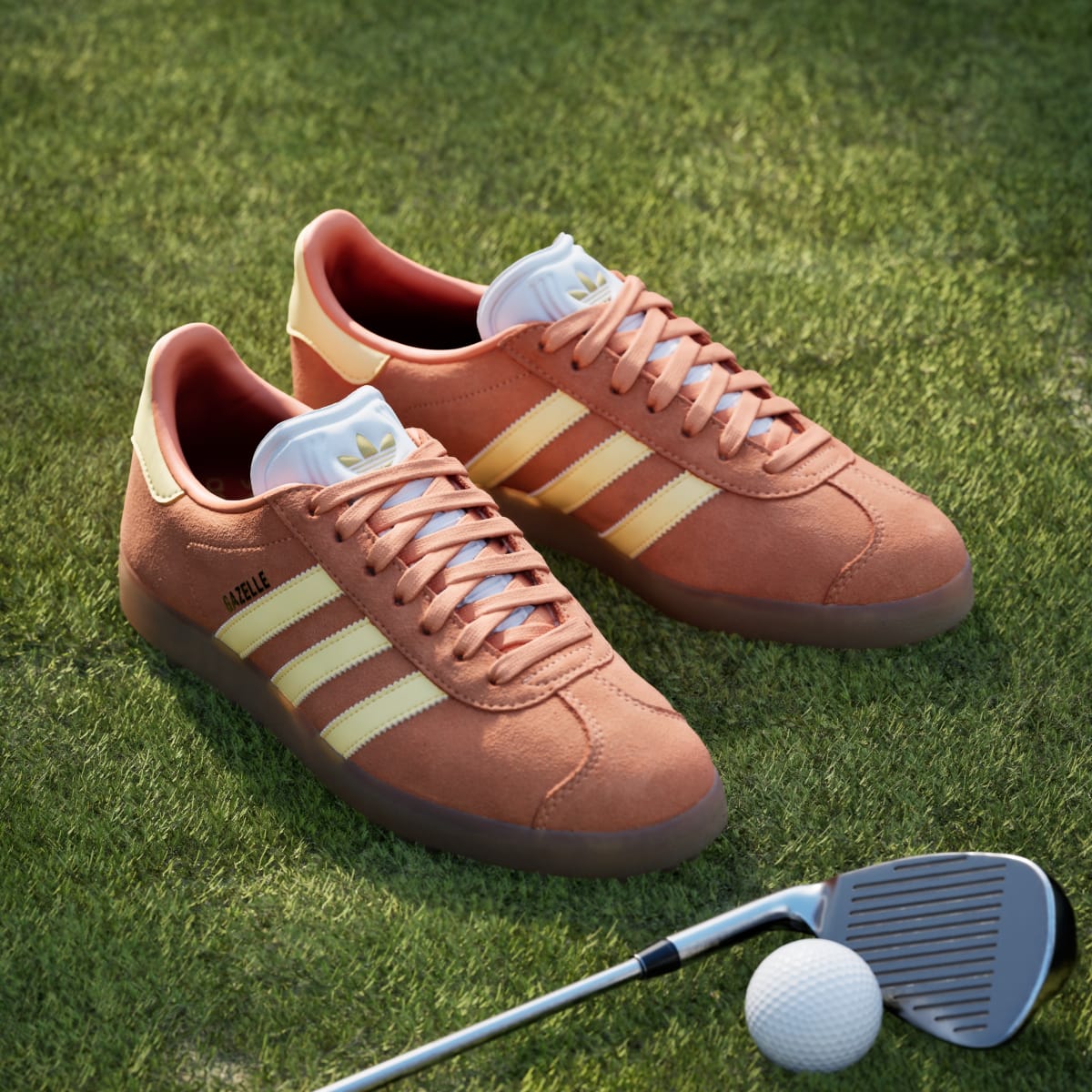 Adidas Men's Gazelle Spikeless Golf Shoes - Dusky Orange / Ice Tangerine / Cloud White - Image 5