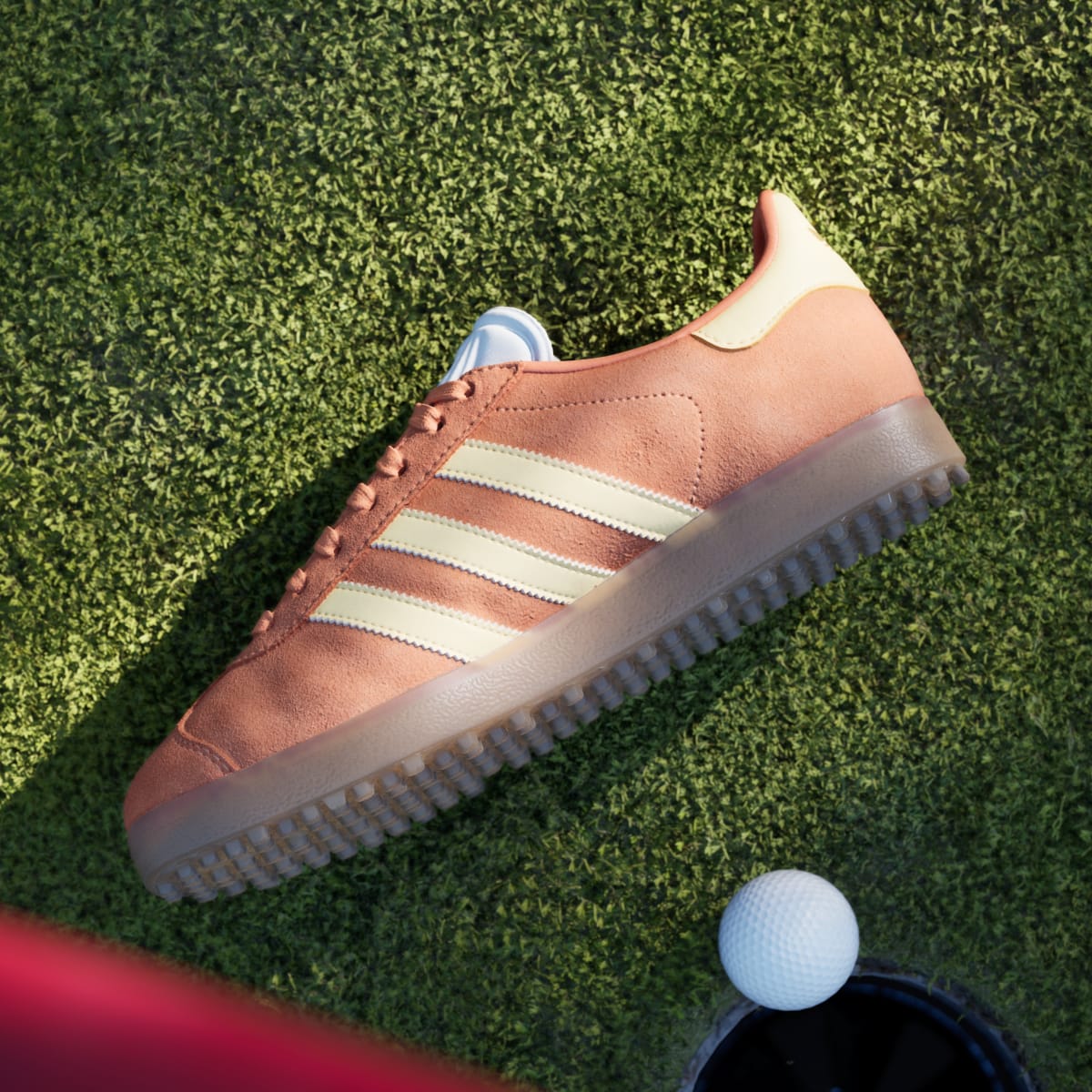 Adidas Men's Gazelle Spikeless Golf Shoes - Dusky Orange / Ice Tangerine / Cloud White - Image 7