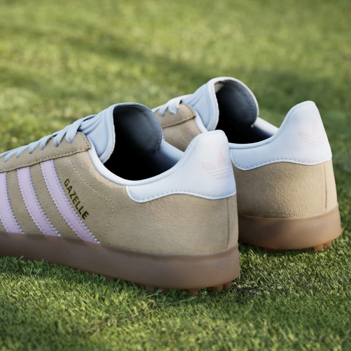 Adidas Women's Gazelle Spikeless Golf Shoes - Ice Tangerine / Clear Pink / Cloud White - Image 10