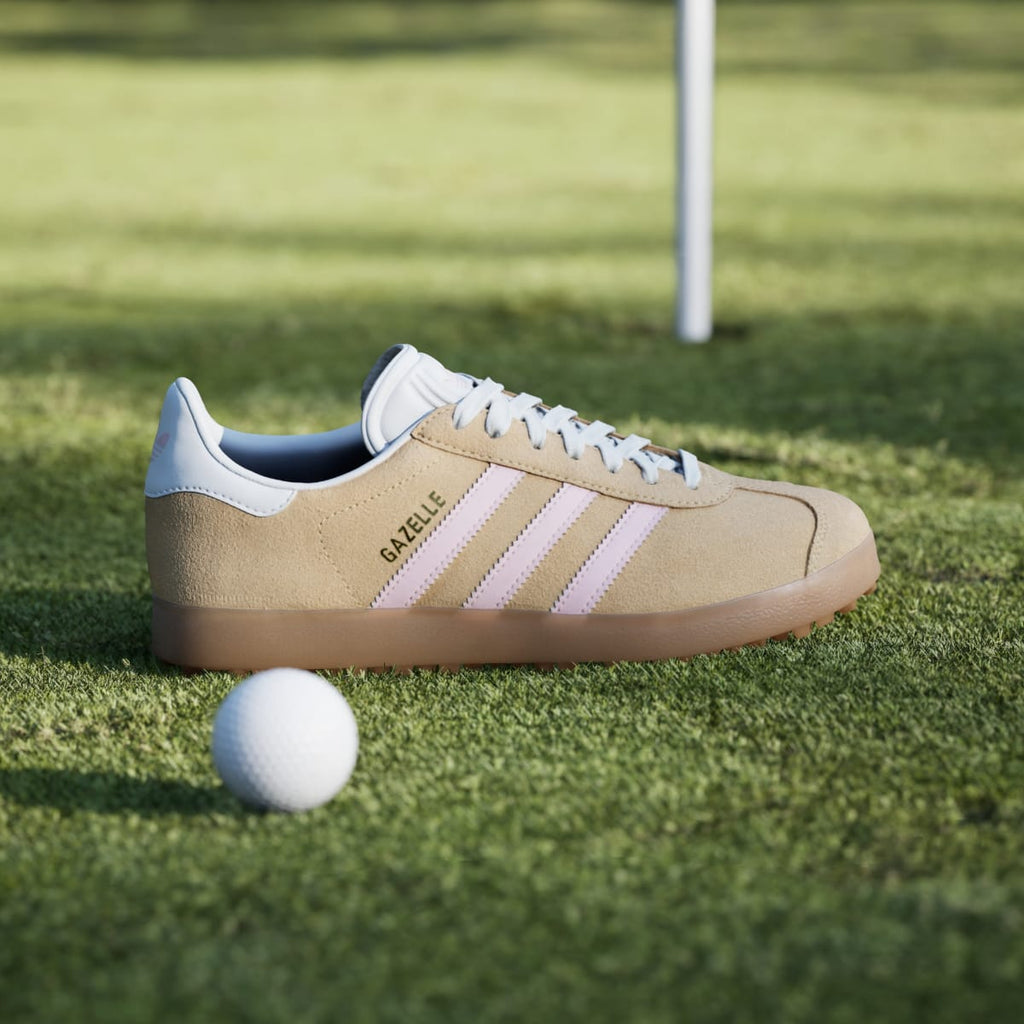 Adidas Women's Gazelle Spikeless Golf Shoes - Ice Tangerine / Clear Pink / Cloud White - Image 3