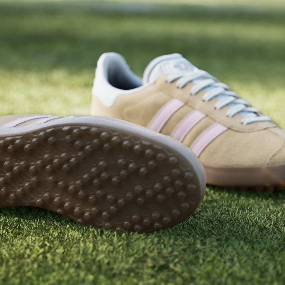 Adidas Women's Gazelle Spikeless Golf Shoes - Ice Tangerine / Clear Pink / Cloud White - Image 9