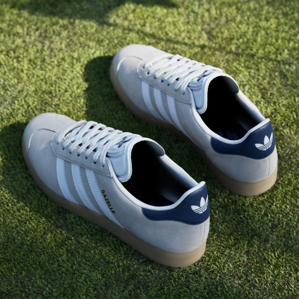 Adidas Men's Gazelle Spikeless Golf Shoes - Chalk White / Cloud White / Night Indigo - Image 8