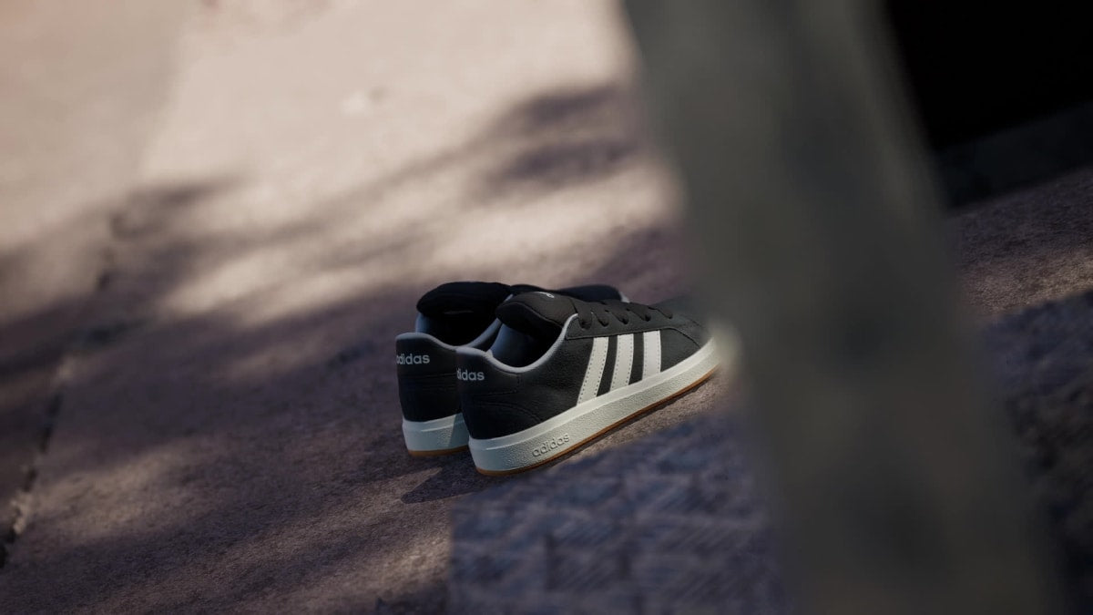 Adidas Kids' Grand Court 00s Shoes Kids - Core Black / Off White / Gum - Image 2