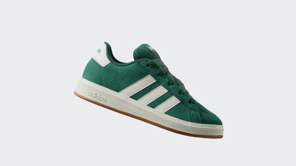 Adidas Kids' Grand Court 00s Shoes Kids - Collegiate Green / Off White / Gum - Image 2