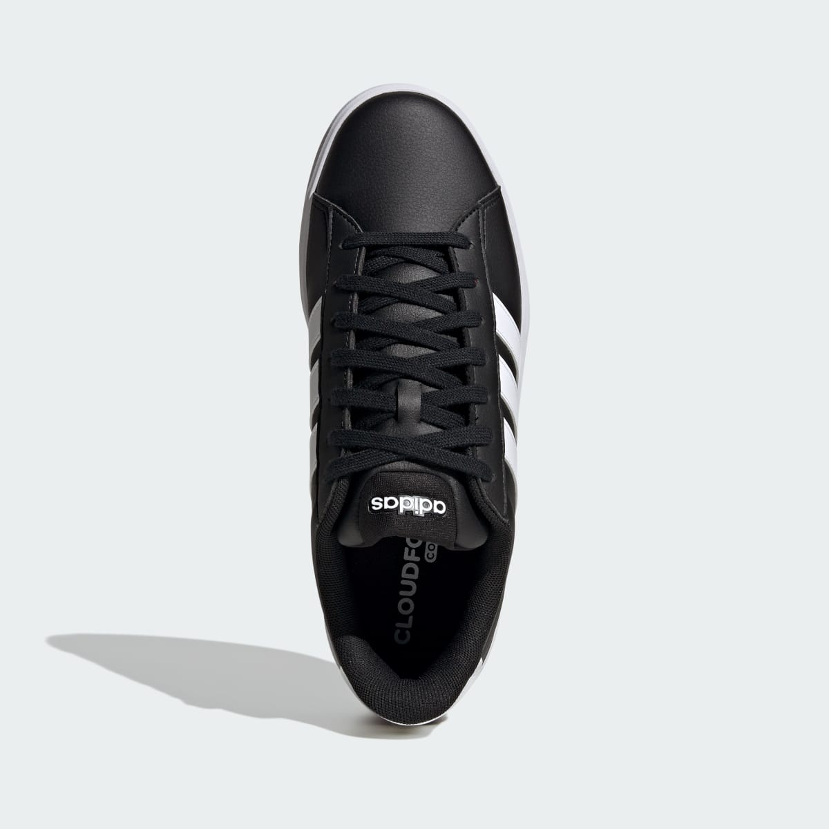 Adidas Men's Grand Court Shoes - Core Black / Cloud White / Cloud White - Image 2