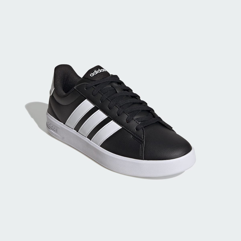 Adidas Men's Grand Court Shoes - Core Black / Cloud White / Cloud White - Image 4