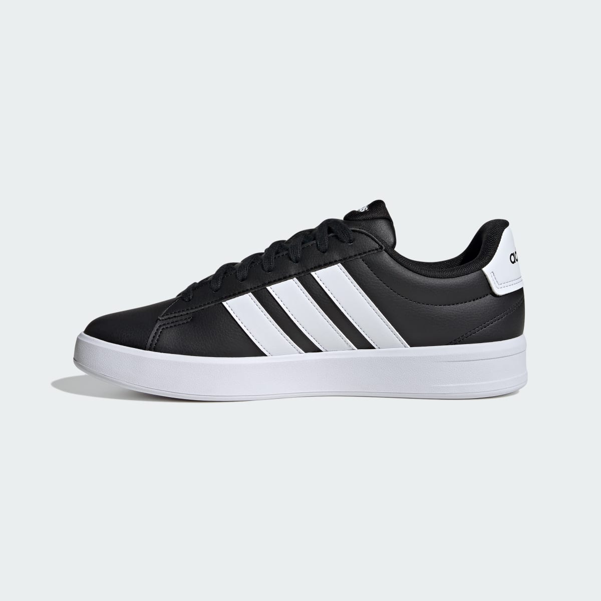 Adidas Men's Grand Court Shoes - Core Black / Cloud White / Cloud White - Image 6