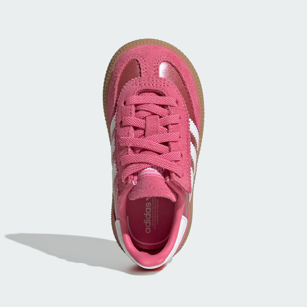 Adidas Kids' HANDBALL SPEZIAL COMFORT CLOSURE ELASTIC LACE SHOES - Pink Fusion / Cloud White / Gum - Image 2