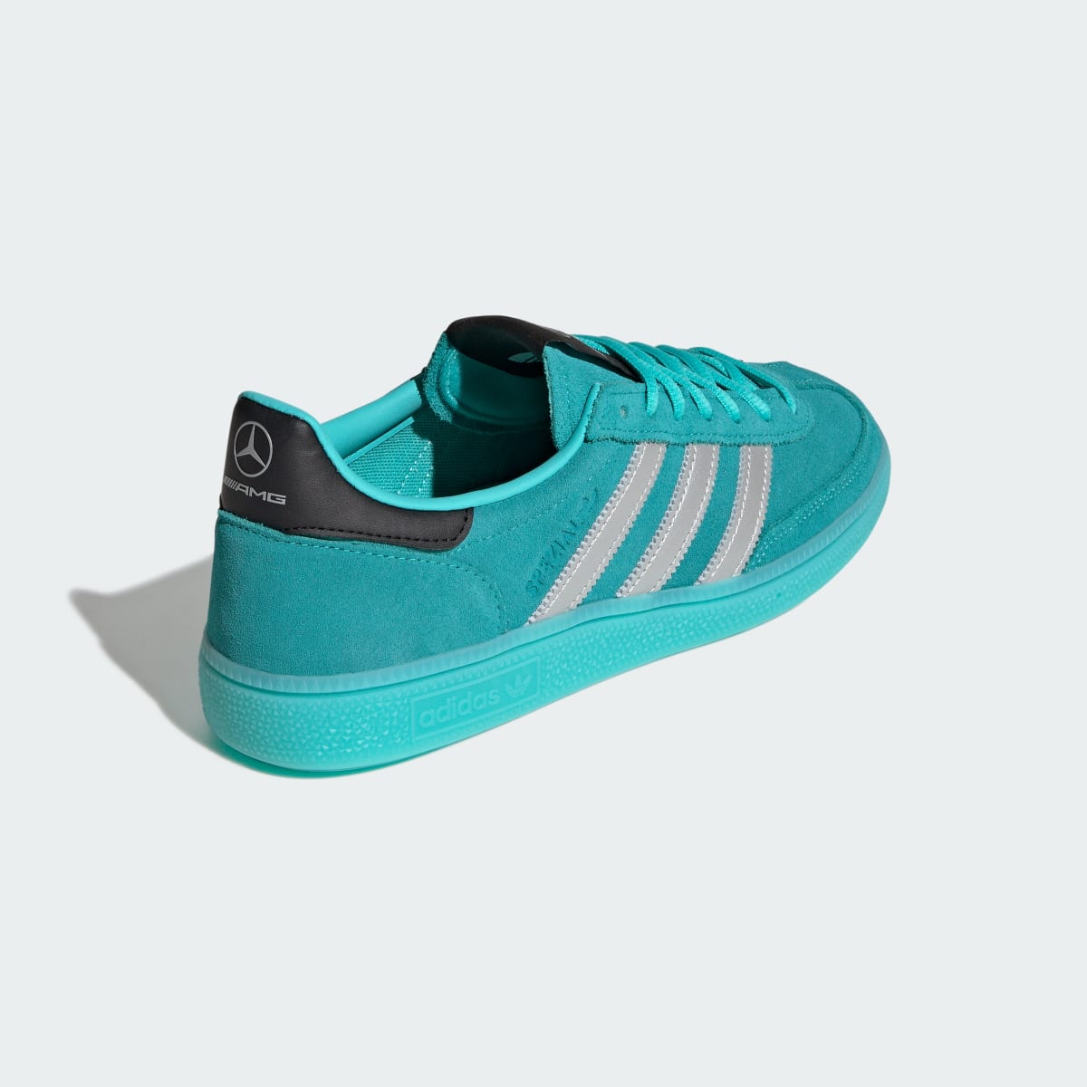 Adidas Women's HANDBALL SPEZIAL MERCEDES SHOES - Semi Mint Rush / Silver Metallic / Core Black - Image 5