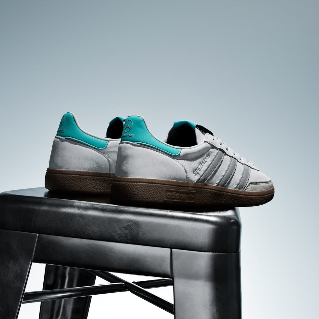 Adidas Women's HANDBALL SPEZIAL MERCEDES SHOES - Cloud White / Silver Metallic / Gum - Image 6