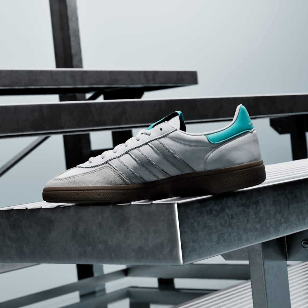 Adidas Men's HANDBALL SPEZIAL MERCEDES SHOES - Cloud White / Silver Metallic / Gum - Image 7