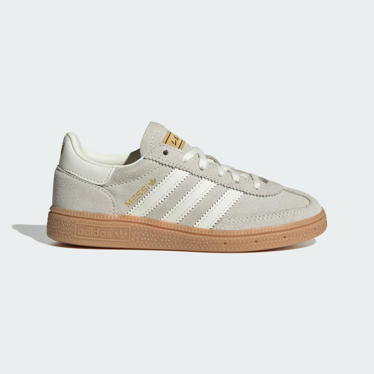 Adidas Kids' HANDBALL SPEZIAL MESSI Shoes - Ivory / Ivory / Gold Metallic - Image 2