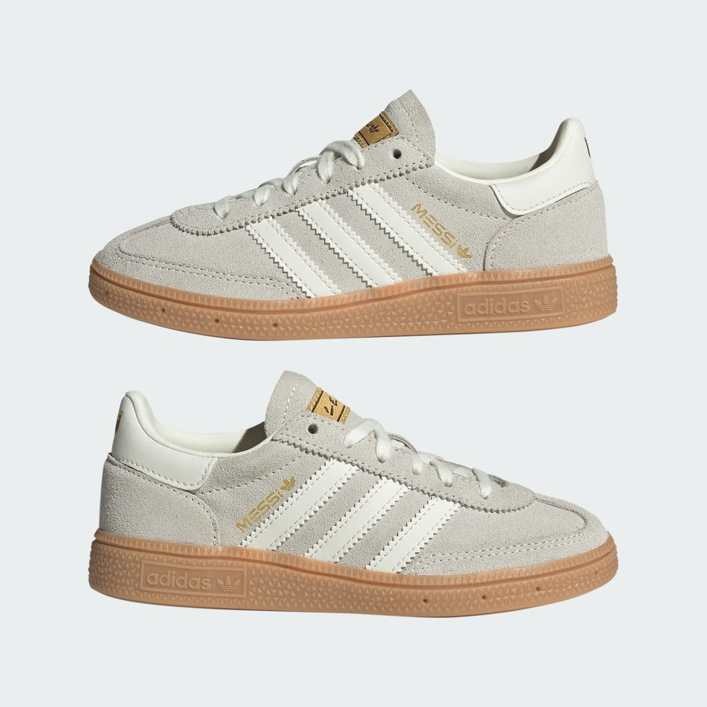 Adidas Kids' HANDBALL SPEZIAL MESSI Shoes - Ivory / Ivory / Gold Metallic - Image 8