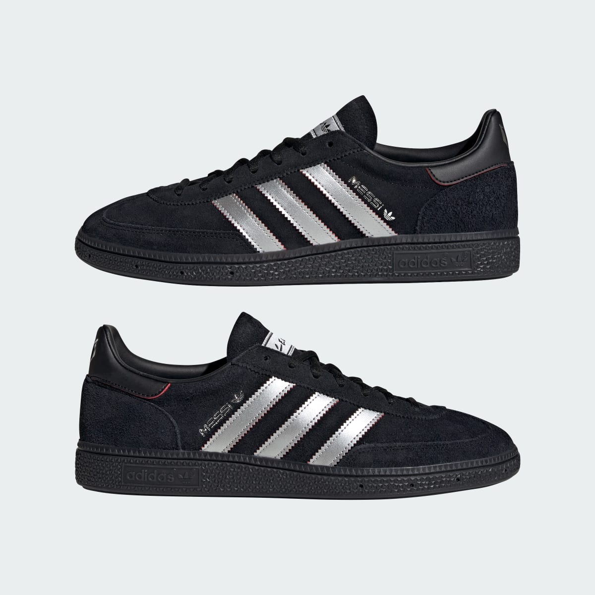 Adidas Women's HANDBALL SPEZIAL MESSI Shoes - Core Black / Silver Metallic / Pure Ruby - Image 8