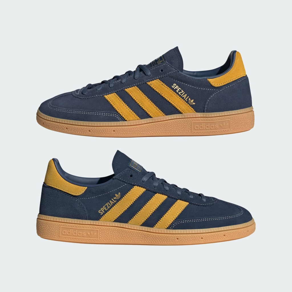 Adidas Men's HANDBALL SPEZIAL SHOES - Night Indigo / Bold Gold / Gum - Image 7