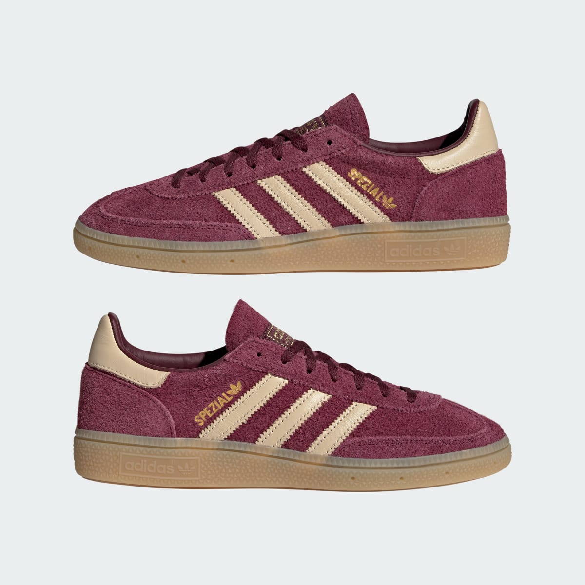 Adidas Women's HANDBALL SPEZIAL SHOES - Maroon / Warm Vanilla / Gold Metallic - Image 7