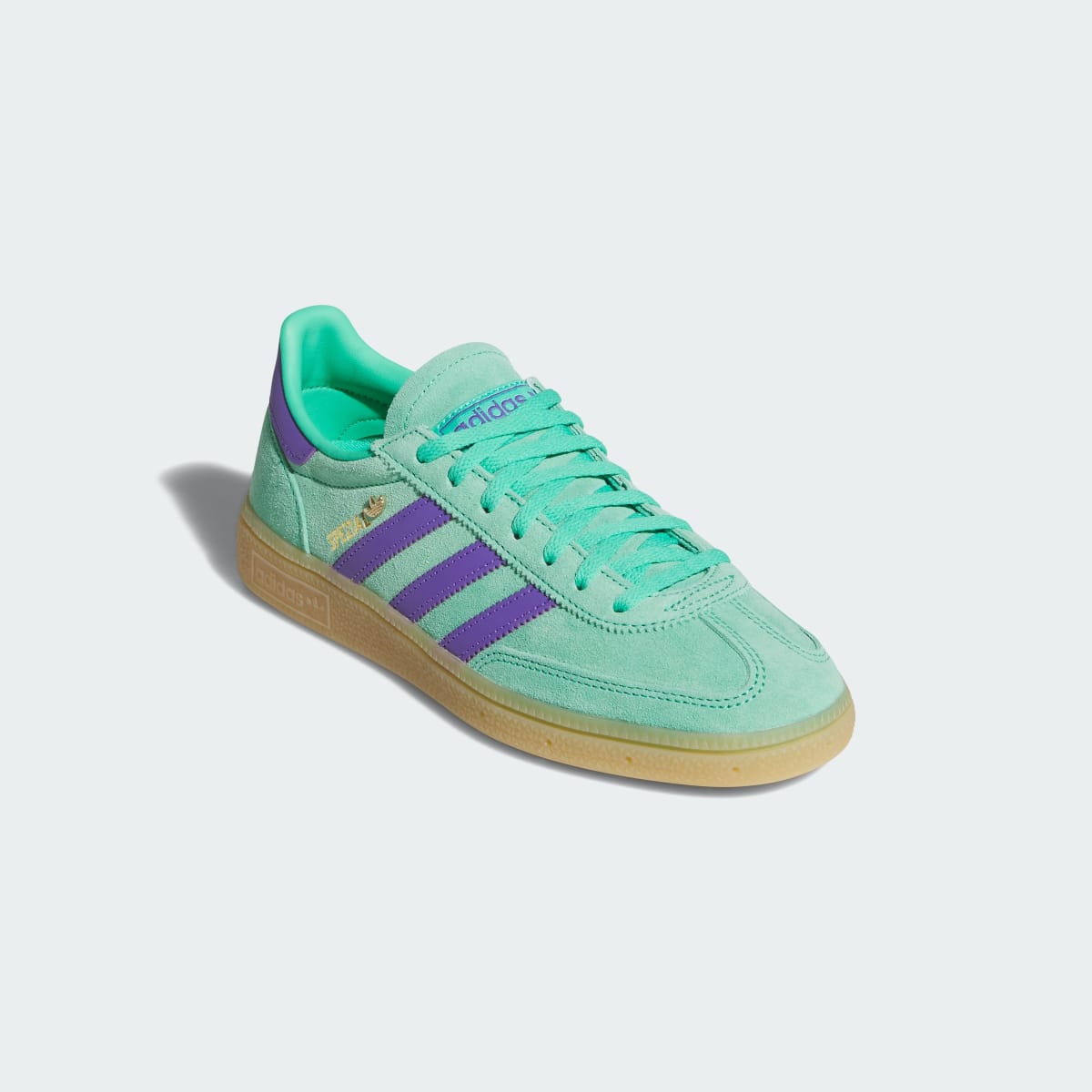 Adidas Women's HANDBALL SPEZIAL SHOES - Hi-Res Green / Purple Rush / Gold Metallic - Image 4