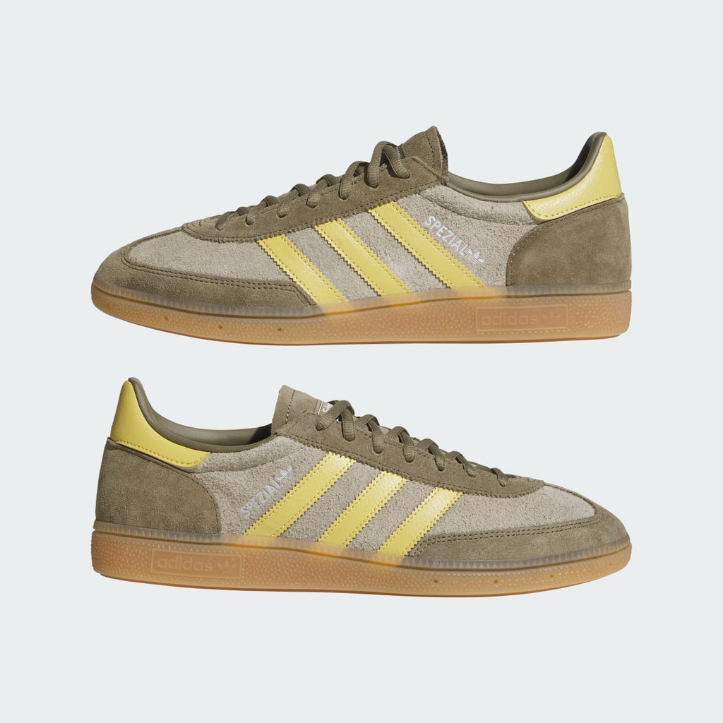 Adidas Men's HANDBALL SPEZIAL SHOES - Olive Strata / Pyrite / Gum - Image 7