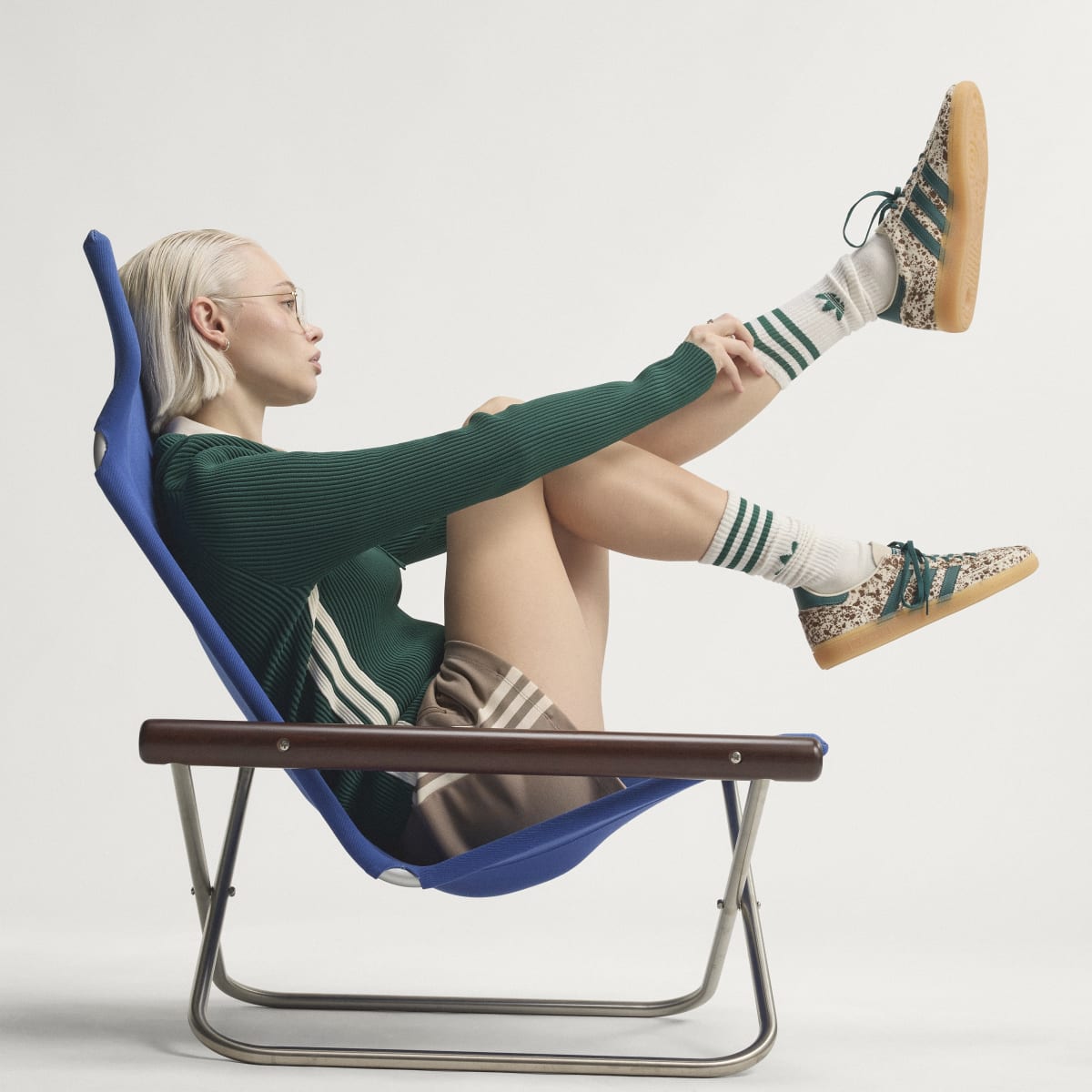 Adidas Women's HANDBALL SPEZIAL SHOES - Off White / Rich Green / Dark Brown - Image 6