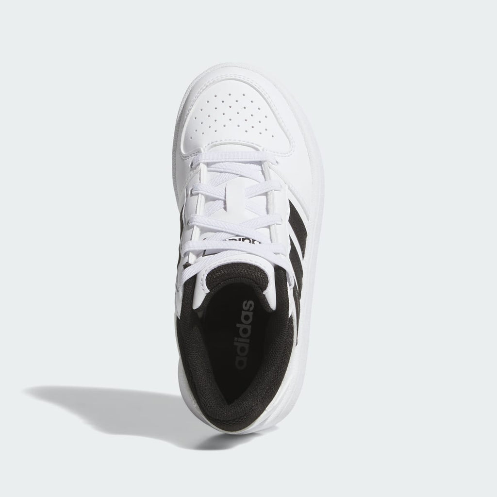 Adidas Kids' HOOPS CLASSIC SHOES - Cloud White / Core Black / Orbit Grey - Image 2