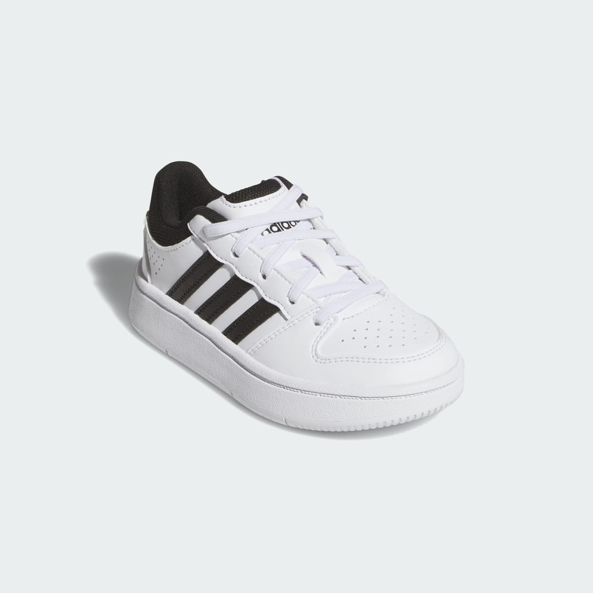 Adidas Kids' HOOPS CLASSIC SHOES - Cloud White / Core Black / Orbit Grey - Image 4