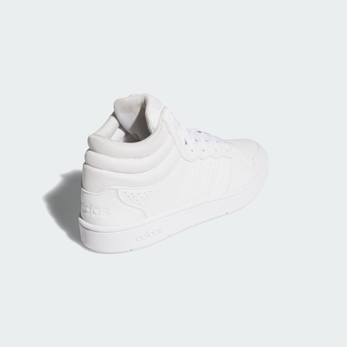 Adidas Men's HOOPS MID CLASSIC SHOES - Cloud White / Cloud White / Grey Two - Image 6
