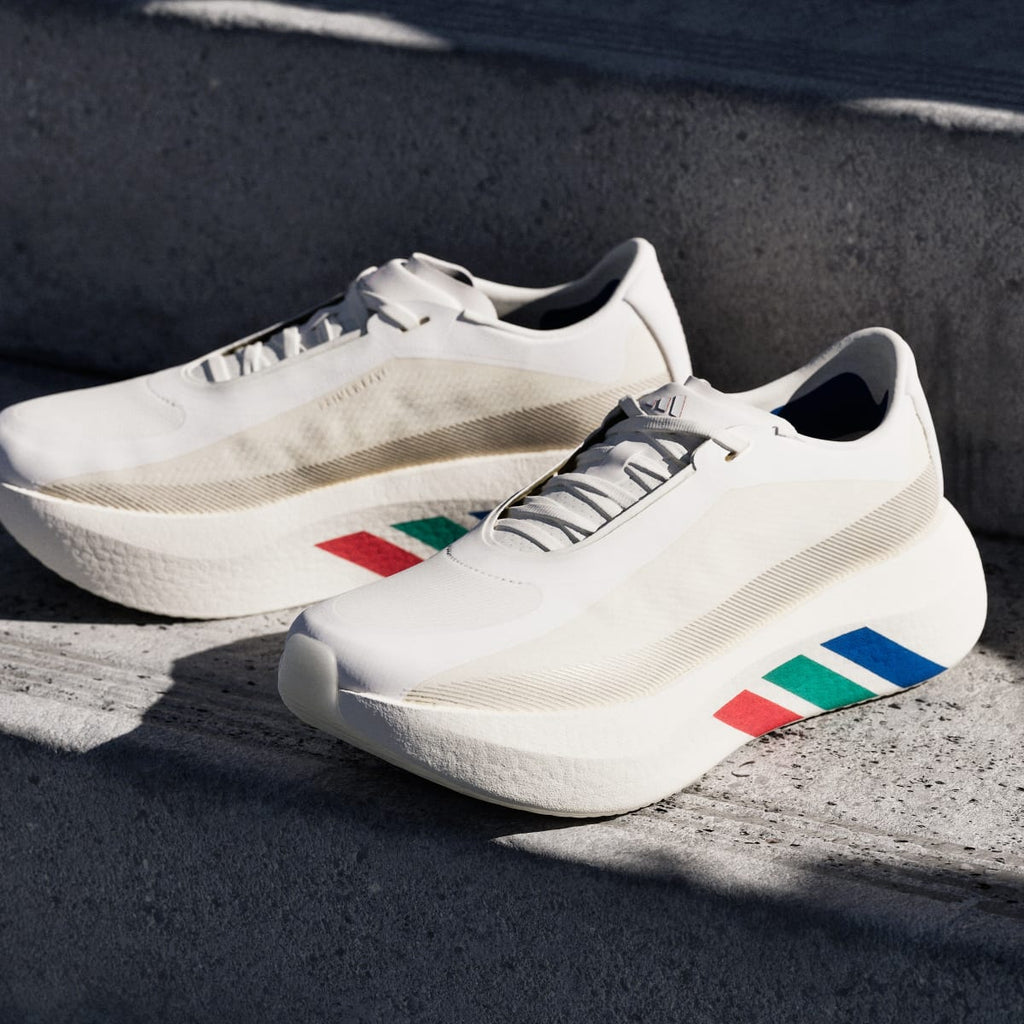 Adidas Men's HYPERBOOST EDGE M Shoes - Off White / Pure Ruby / Gold Metallic - Image 9