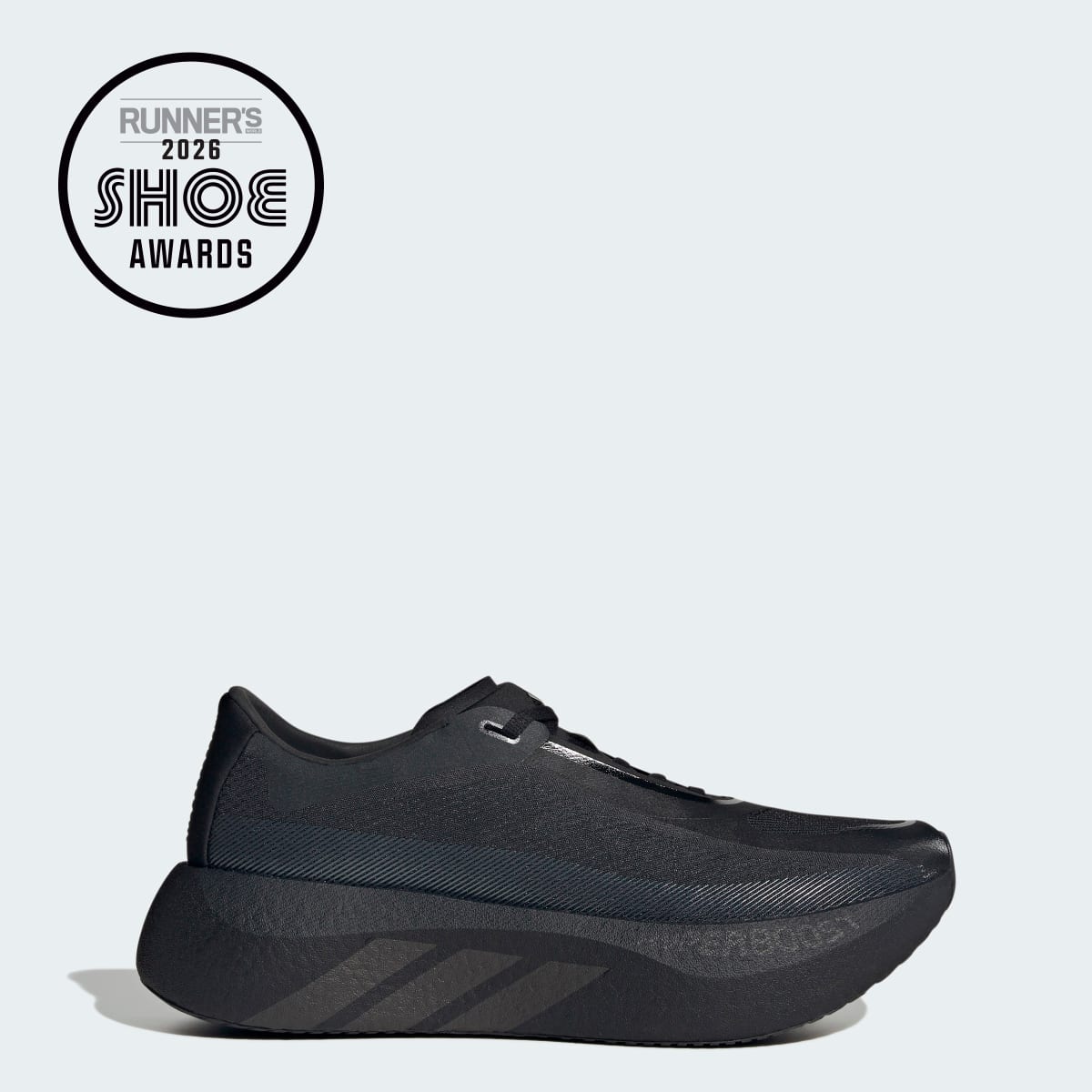 Adidas Men's HYPERBOOST EDGE Running Shoes - Core Black / Carbon / Carbon - Image 1