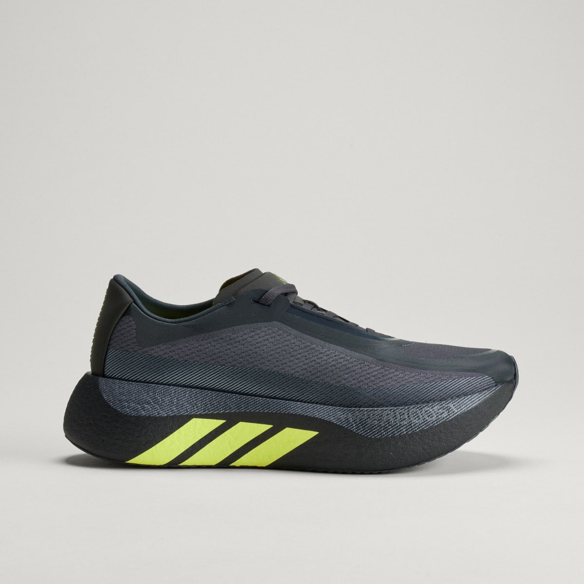 Adidas Men's HYPERBOOST EDGE Running Shoes - Carbon / Hi-Res Yellow / Grey Five - Image 2