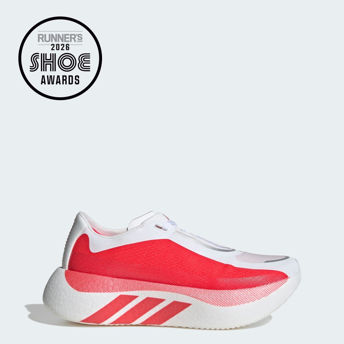 Adidas Women's HYPERBOOST EDGE Running Shoes - Cloud White / Pure Ruby / Zero Metalic - Image 1