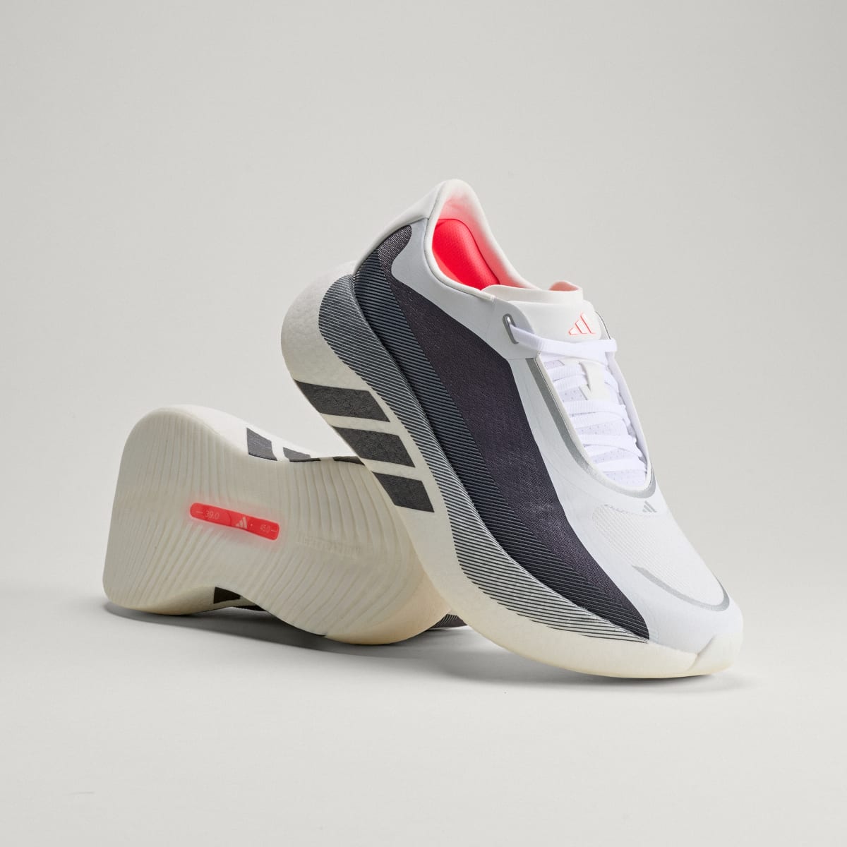 Adidas Men's HYPERBOOST EDGE Running Shoes - Cloud White / Aurora Onix / Solar Turbo - Image 3