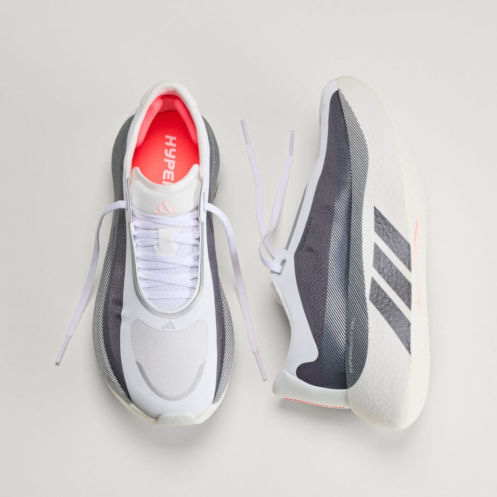 Adidas Men's HYPERBOOST EDGE Running Shoes - Cloud White / Aurora Onix / Solar Turbo - Image 7