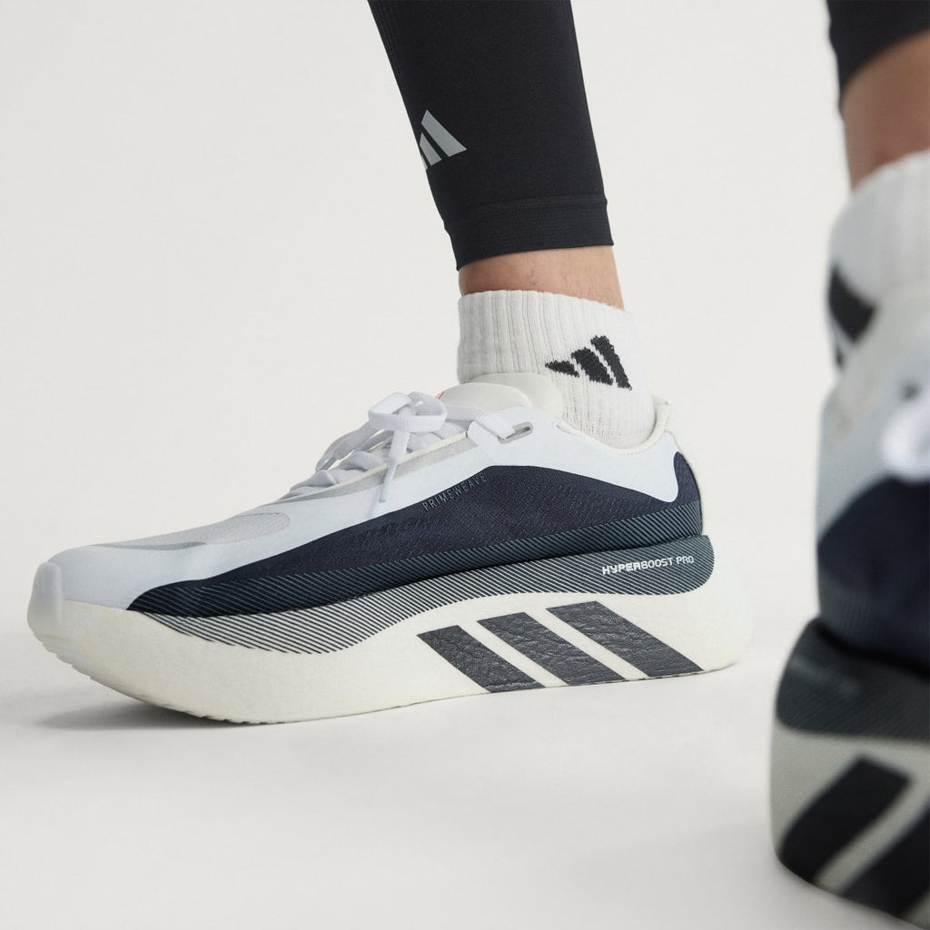 Adidas Men's HYPERBOOST EDGE Running Shoes - Cloud White / Aurora Onix / Solar Turbo - Image 9