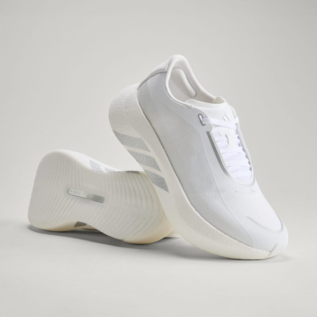 Adidas Men's HYPERBOOST EDGE Running Shoes - Cloud White / Silver Metallic / Zero Metalic - Image 2
