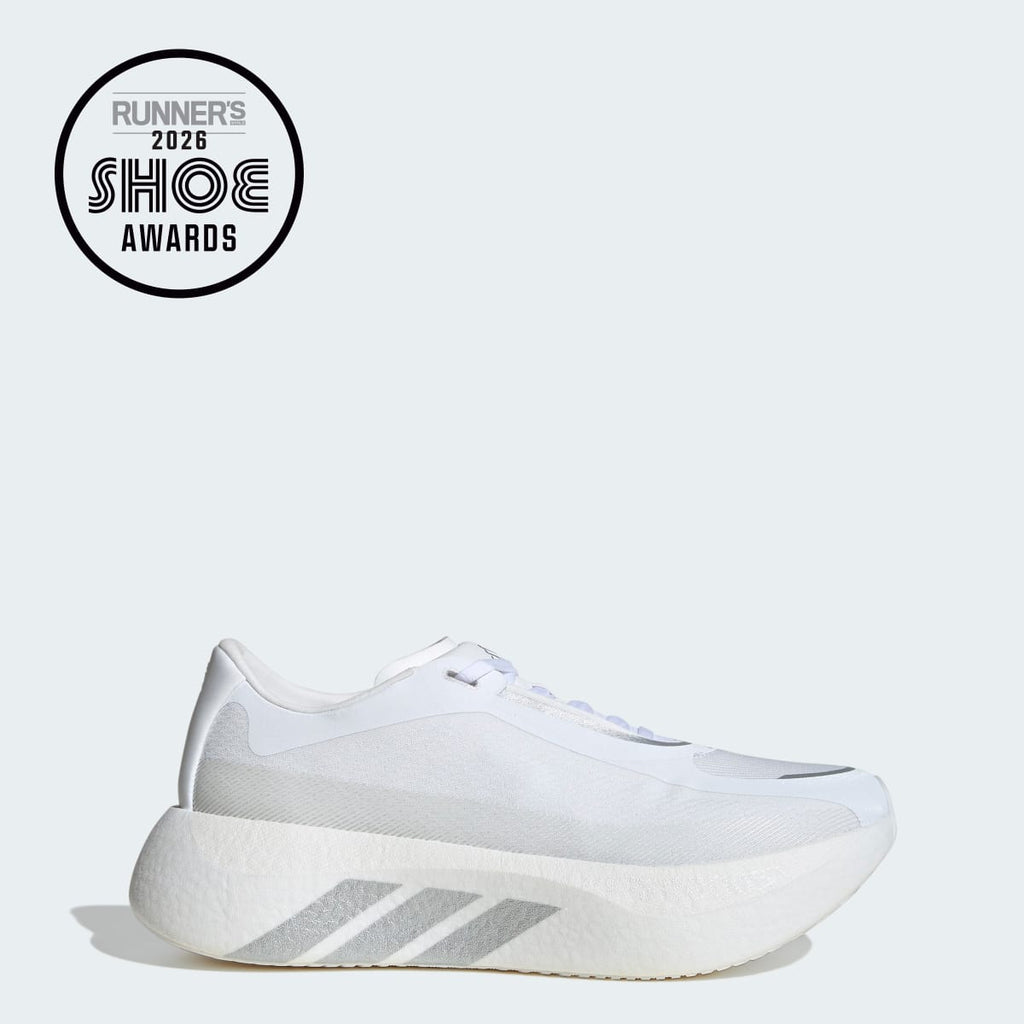 Adidas Men's HYPERBOOST EDGE Running Shoes - Cloud White / Silver Metallic / Zero Metalic - Image 1