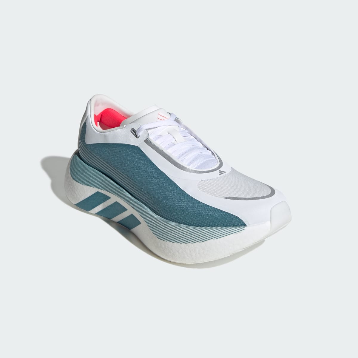 Adidas Men's HYPERBOOST EDGE Running Shoes - Cloud White / Petrol Met. F17 / Lucid Red - Image 5