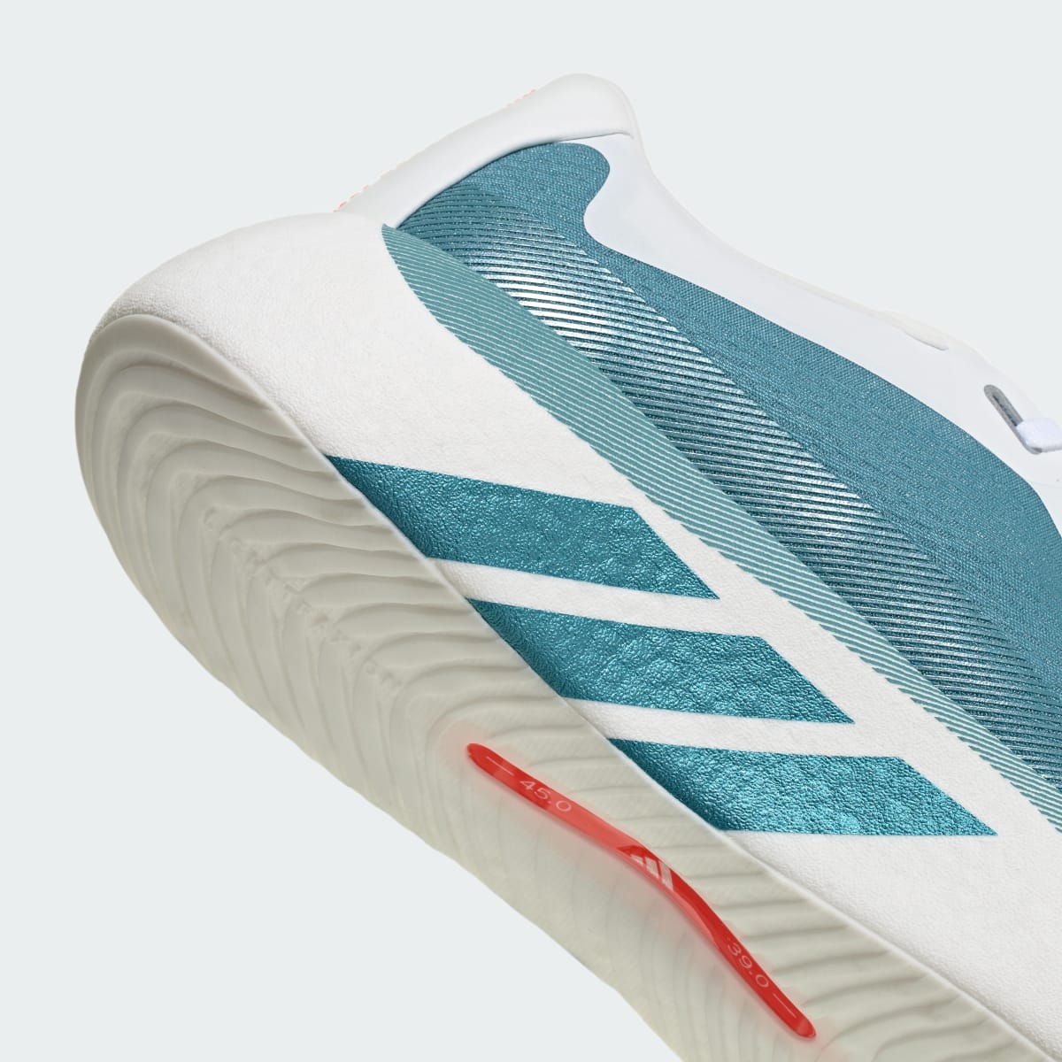 Adidas Men's HYPERBOOST EDGE Running Shoes - Cloud White / Petrol Met. F17 / Lucid Red - Image 8