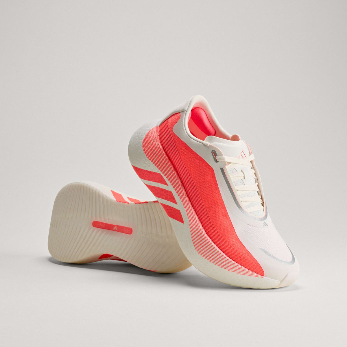 Adidas Women's HYPERBOOST EDGE Running Shoes - Hyper White / Solar Turbo / Solar Turbo - Image 3