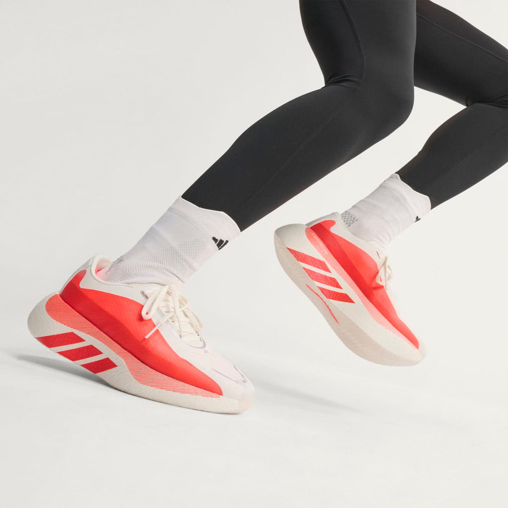 Adidas Women's HYPERBOOST EDGE Running Shoes - Hyper White / Solar Turbo / Solar Turbo - Image 5