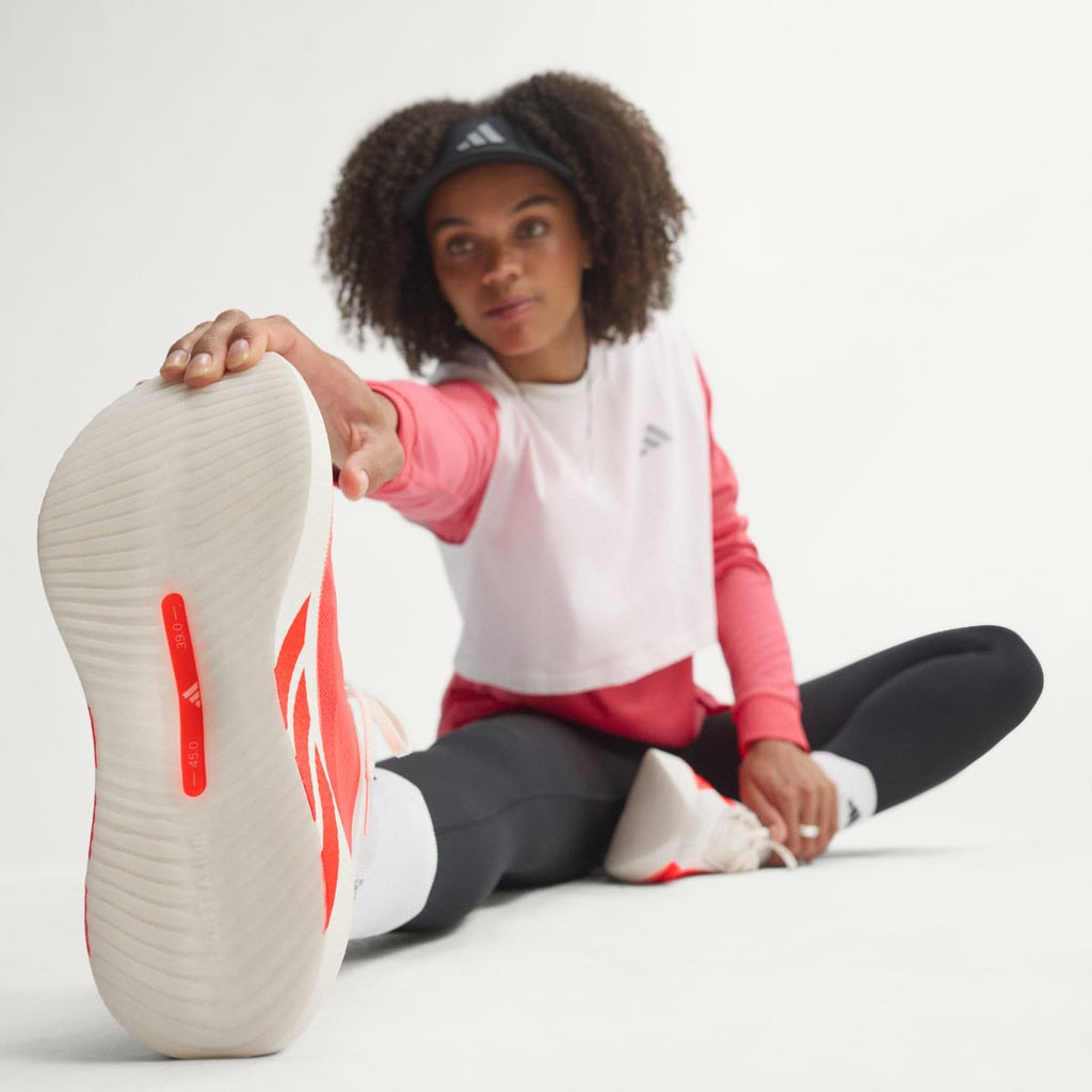Adidas Women's HYPERBOOST EDGE Running Shoes - Hyper White / Solar Turbo / Solar Turbo - Image 10