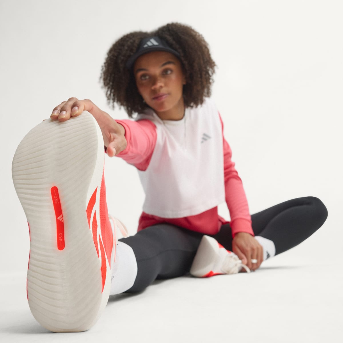 Adidas Women's HYPERBOOST EDGE Running Shoes - Hyper White / Solar Turbo / Solar Turbo - Image 10