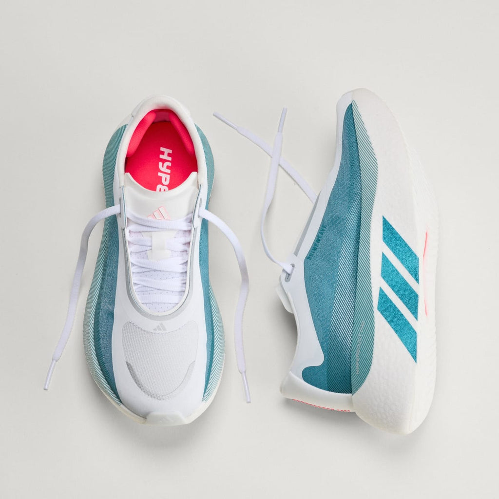 Adidas Women's HYPERBOOST EDGE Running Shoes - Cloud White / Petrol Met. F17 / Lucid Red - Image 5
