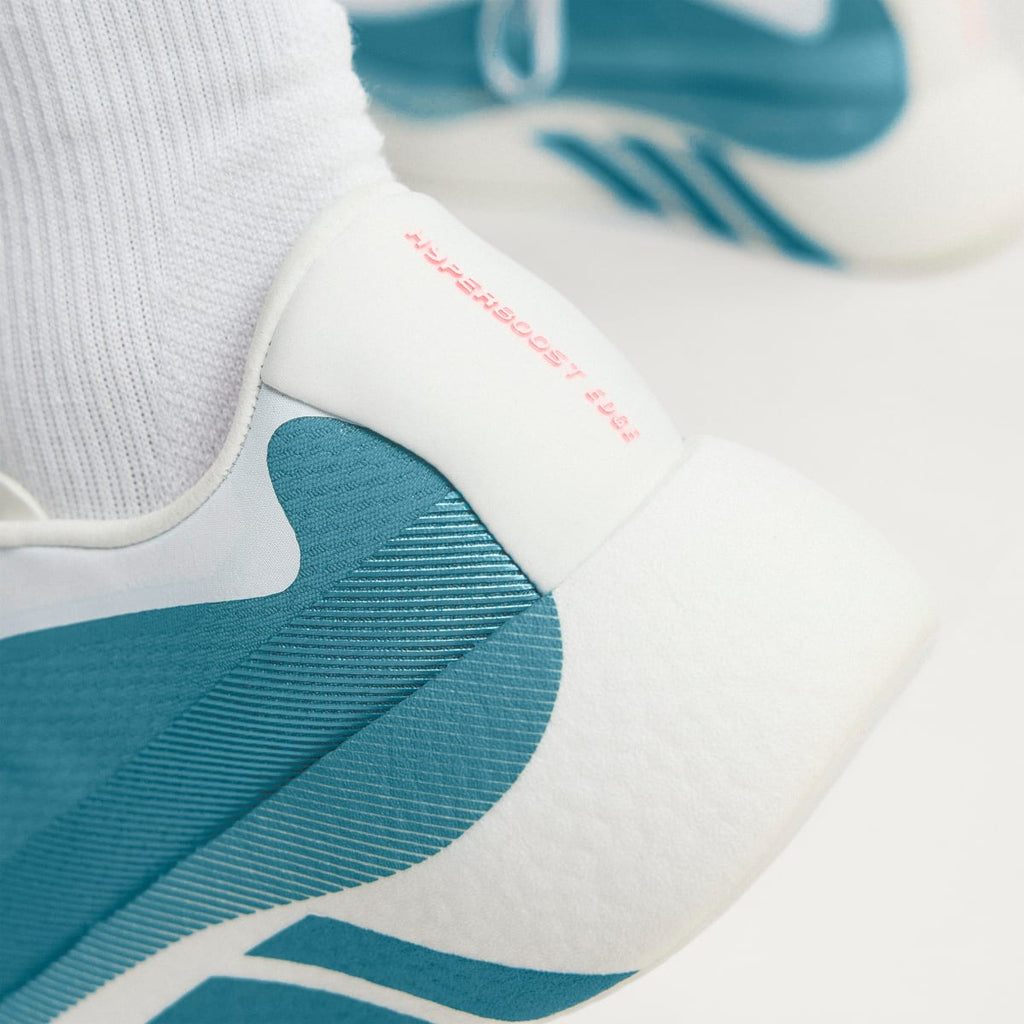 Adidas Women's HYPERBOOST EDGE Running Shoes - Cloud White / Petrol Met. F17 / Lucid Red - Image 8