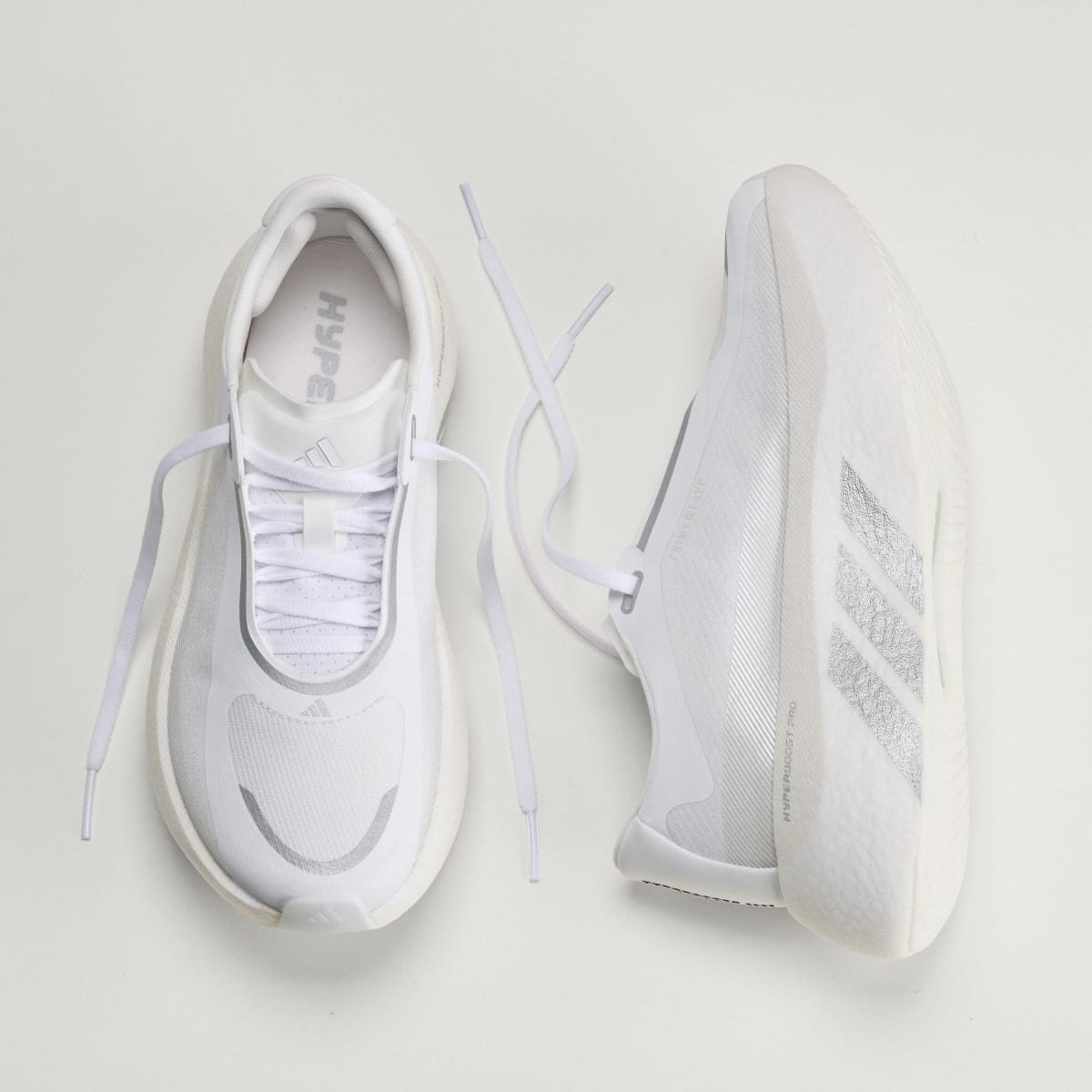 Adidas Women's HYPERBOOST EDGE Running Shoes - Cloud White / Silver Metallic / Zero Metalic - Image 5