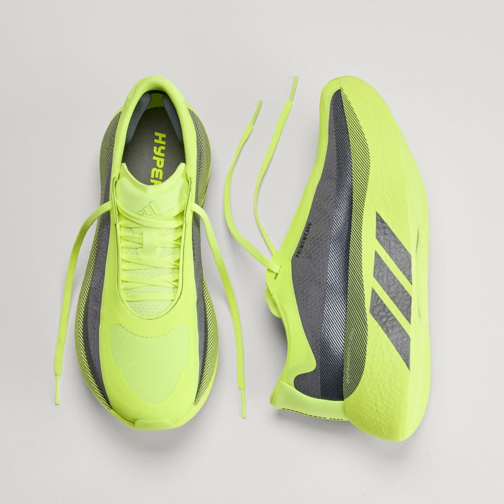 Adidas Men's HYPERBOOST EDGE Running Shoes - Hi-Res Yellow / Iron Metallic / Grey Five - Image 4