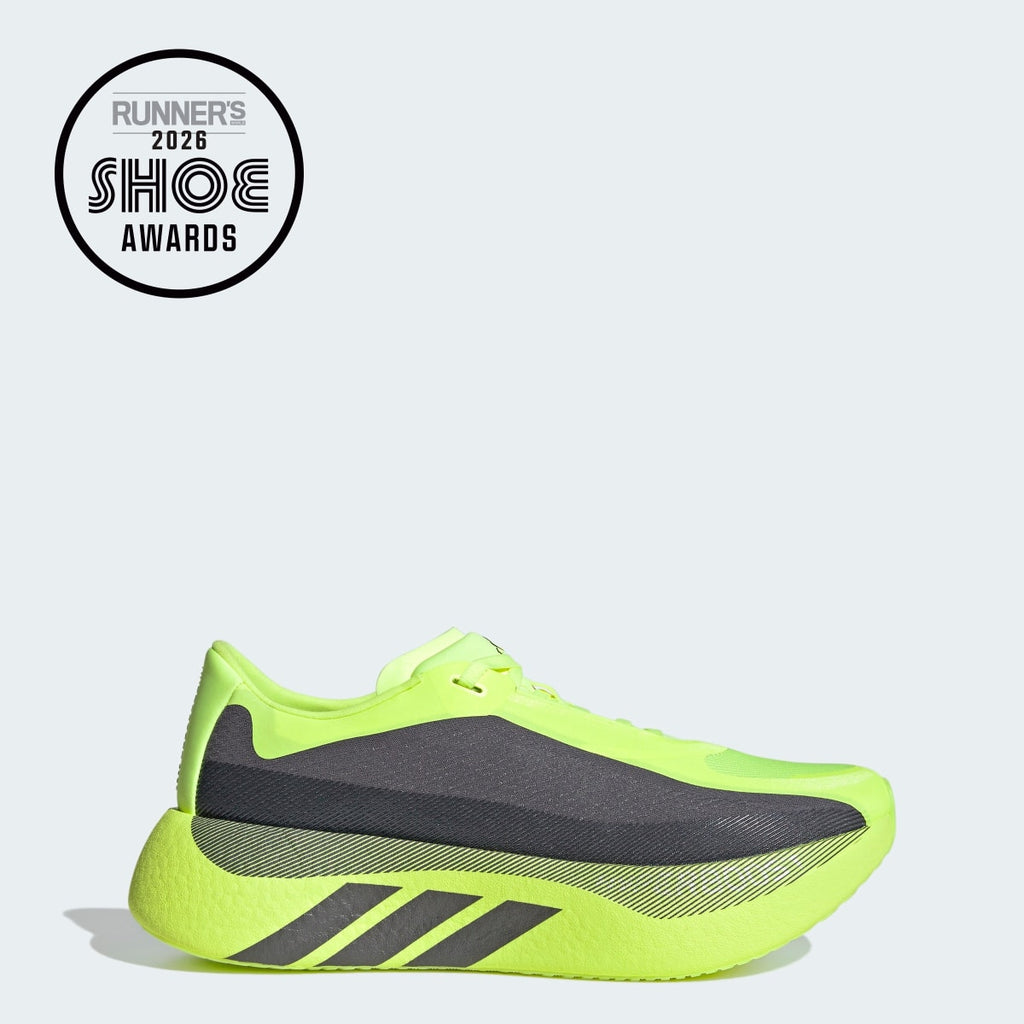 Adidas Men's HYPERBOOST EDGE Running Shoes - Hi-Res Yellow / Iron Metallic / Grey Five - Image 1