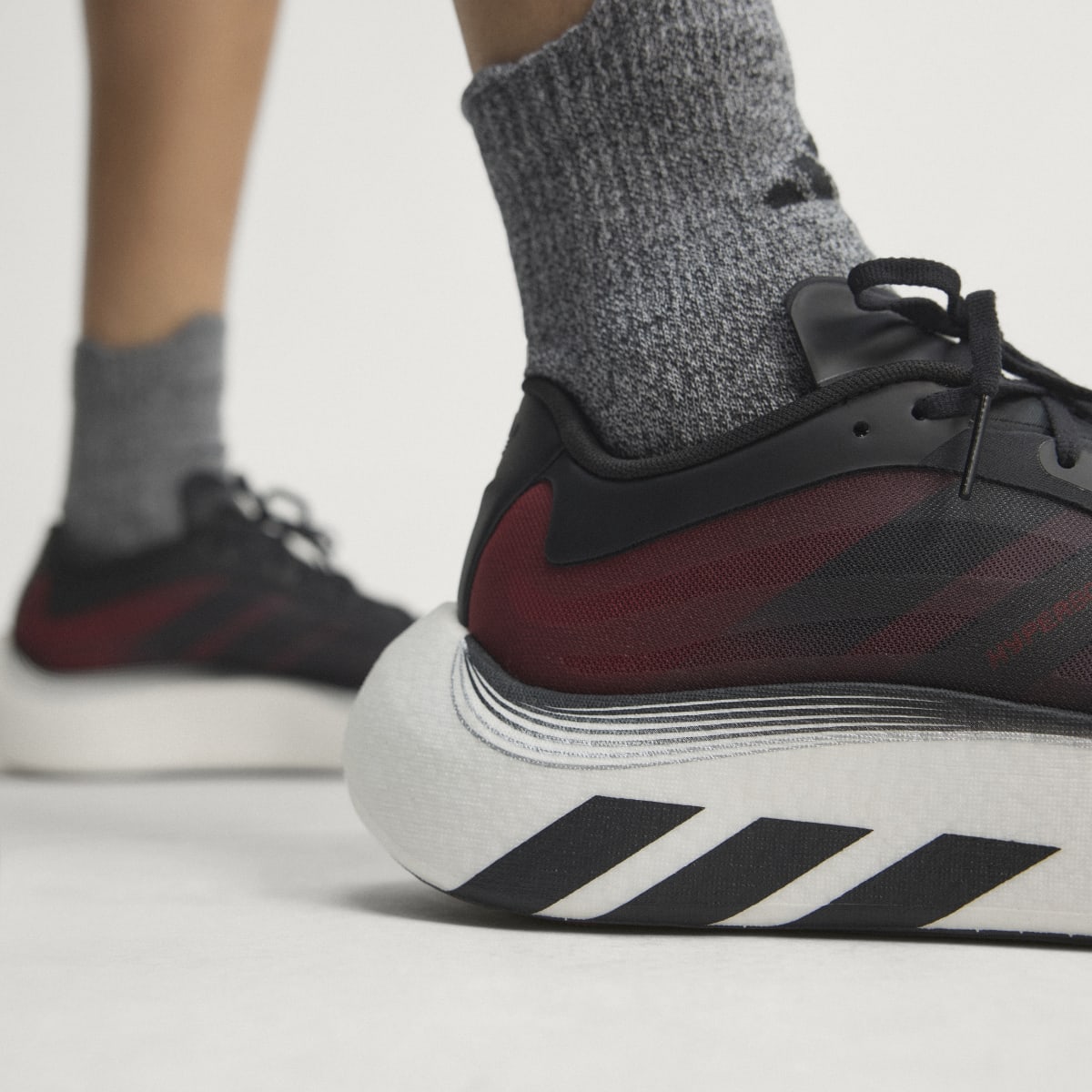 Adidas Men's HYPERBOOST EPHR LT SHOES - Core Black / Solar Red / Cloud White - Image 5